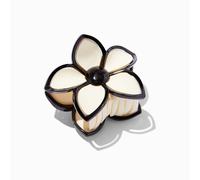 Claire's Cream & Black Lined Flower Hair Claw