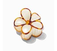 Claire's Cream & Tortoiseshell Lined Flower Hair Claw