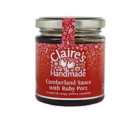 Claire's Handmade - Cumberland Sauce with Ruby Port (200g) - Traditionally Made Sweet & Tangy Spiced Redcurrant Sauce, Pair with Cold Cuts, Suitable for Vegetarian, Vegan & Gluten Free Diets, GMO Free