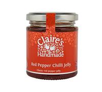 Claire's Handmade - Red Pepper Chilli Jelly (200g) - Traditionally Made Classic Hot & Sweet Jelly, Perfect for Stir Fry's, Suitable for Vegetarian, Vegan & Gluten Free Diets, GMO Free
