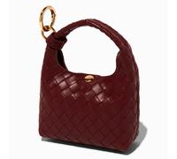 Claire's Maroon Woven Mini Purse Keyring