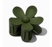 Claire's Matte Sage Green Flower Medium Hair Claw