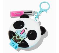 Claire's Panda Boba Tea Pop-Up Hair Brush & Lip Gloss Keyring