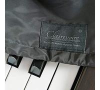 Clairevoire 2019 Keyboard & Digital Piano Cover | Anti-Water/Dust | Adjustable Book-stand opening | Fits All (53.5 inch [136 cm], Midnight Black (Water-repellent))