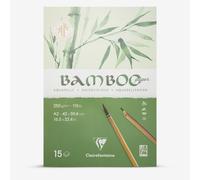 Clairfontaine : 100% Bamboo Paper : Watercolour Paper : Glued Pad : A2 : 15 Sheets : 250gsm : White