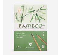 Clairfontaine : 100% Bamboo Paper : Watercolour Paper : Glued Pad : A3 : 15 Sheets : 250gsm : White