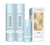 Clairol Colour Studio Permanent Colour Cream Hair Dye Long-lasting Rich Tones 100% Grey Coverage Hair Colouring Kit 3-step Hair Colour Routine 10/0 Beach Blonde