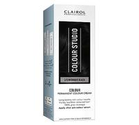 Clairol Colour Studio Permanent Colour Cream | Hair Dye | Long-lasting Rich Tones | 100% Grey Coverage | Dermatologically Tested Vegan Formula | Hair Colouring Kit | Midnight Black 2/0 | 50ML