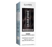 Clairol Colour Studio Permanent Colour Cream | Hair Dye | Long-lasting Rich Tones | 100% Grey Coverage | Dermatologically Tested Vegan Formula | Hair Colouring Kit | Chocolate Brown 3/0 | 50ML