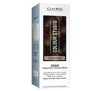 Clairol Colour Studio Permanent Colour Cream | Hair Dye | Long-lasting Rich Tones | 100% Grey Coverage | Dermatologically Tested Vegan Formula | Hair Colouring Kit | Cocoa Brown 5/0 | 50ML