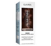 Clairol Colour Studio Permanent Colour Cream | Hair Dye | Long-lasting Rich Tones | 100% Grey Coverage | Dermatologically Tested Vegan Formula | Hair Colouring Kit | Cinnamon Brown 5/74 I 50ml