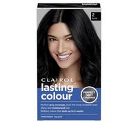 Clairol Lasting Colour Permanent Hair Dye | Ideal Grey Coverage | Shiny and Moisturised Hair | 2 Black