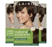 Clairol Natural Instincts Demi-Permanent Hair Dye 5A Medium Cool Brown Hair Color Pack of 3