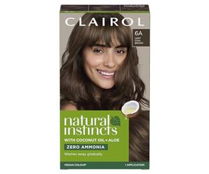 Clairol NATURAL INSTINCTS Semi-Permanent Hair Dye - 6a light cool brown | Ammonia-Free Semi-Permanent Colour - Covers First Greys