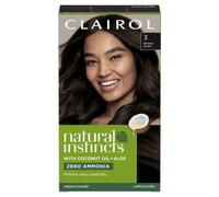 Clairol Natural Instincts Semi-Permanent No Ammonia Hair Dye, 3 Dark Brown
