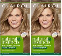 Clairol Natural Instincts Semi-Permanent No Ammonia Hair Dye, 8A Medium Cool Blonde (Packing May Vary) (Pack of 2)