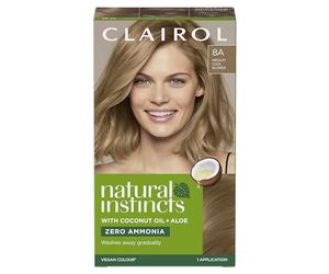 Clairol Natural Instincts Semi-Permanent No Ammonia Hair Dye, 8A Medium Cool Blonde (Packing May Vary)