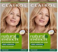 Clairol Natural Instincts Semi-Permanent No Ammonia Hair Dye, 9 Light Blonde (Pack of 2)