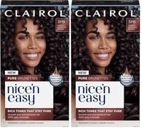 Clairol Nice n’ Easy Pure Brunettes Hair Colour | Pure and Rich Brown Tones | Smooth, Natural Hair Colour | With Pre-Colour Serum | 100% Grey Coverage | 3PB Deepest Espresso Brown | Permanent Hair Dye