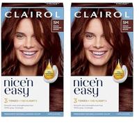 CLAIROL NICE'N EASY CRÈME PERMANENT HAIR DYE - 5M MEDIUM MAHOGANY BROWN - Pack of 2