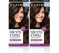 Clairol Nice'n Easy Tone+Gloss Semi Permanent Hair Dye - 400/79 Dark Brown (Pack of 2)