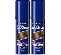 Clairol Root Touch Up Spray, Temporary Grey Coverage & Volume 2-in-1 Spray, Light Brown, 75ML (Pack of 2)
