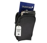 Clakit Xl Strappack Two Zipper Clip-On Backpack Pouch Extra Large Black