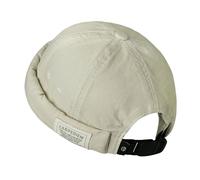 Clakllie Adjustable Brimless Hat Cotton Docker Hats Beanie Worker Sailor Cap Rolled Cuff Harbour Hats Sukllcap Landlord Hat,GD43-Beige