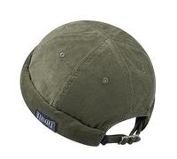 Clakllie Brimless Hats for Men Unisex Beanie Corduroy Docker Hat Commando Watch Cap Fashion Style Sailor Cap Adjustable