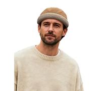 Clakllie Brimless Hats for Men Unisex Beanie Corduroy Docker Hat Commando Watch Cap Fashion Style Sailor Cap Adjustable