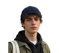 Clakllie Brimless Hats for Men Unisex Beanie Corduroy Docker Hat Commando Watch Cap Fashion Style Sailor Cap Adjustable