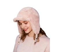 Clakllie Faux Fur Trapper Trooper Snow Hats Winter Warm Bomber Hat with Baseball Brim Unisex Ushanka Russian Hunting Hat Thick Fleece Ear Flap Aviator Pilot Cap Windproof Coldproof Ski Earflap Hat