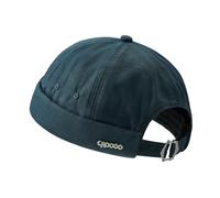 Clakllie Men's Docker Hat Rolled Cuff Brimless Hats Beanie Skull Cap Retro Worker Sailor Cap No Visor Watch Cap,FM2507B-Navy Blue