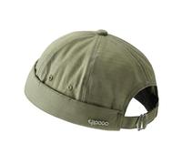 Clakllie Men's Docker Hat Rolled Cuff Brimless Hats Beanie Skull Cap Retro Worker Sailor Cap No Visor Watch Cap,FM2507B-Light Green