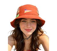 Clakllie Quick Dry Bucket Sun Hat Breathable Boonie Hat Lightweight Safari Hiking Hats UPF 50+ Beach Fishing Hats for Men,SH2601-Neon Orange