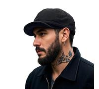 Clakllie Short Bill Brim Baseball Cap Low Profile Dad Golf Hat with Adjustable Snapback Cap Hip Hop Hat for Men Women, Black-dy06, One size