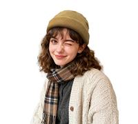 Clakllie Soft Lightweight Beanie Hat Unisex - Stretchy Knitted Fisherman Beanie Trawler Caps Beanie Knitted Cuffed Winter Hat Skullcap Long or Short Knit Trawler Beanie Watch Hat Roll-up Edge