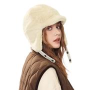 Clakllie Trooper Trapper Snow Ski Bomber Hat,Unisex Winter Aviator Pilot Caps with Ear Flap, Thick Warm Faux Fur Russian Ushanka Eskimo Hats Windproof for Outdoor Skating,Skiing, Hunting or Daily Use