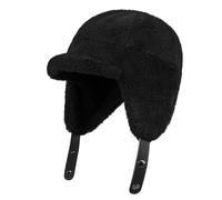 Clakllie Unisex Adult Warm Trapper Hat Faux Fur Aviator Pilot Hunting Baseball Hat Thick Earflaps Windproof Ushanka Russian Hat for Outdoor Winter Sports
