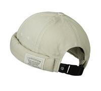 Clakllie Unisex Docker Cap, GD43 Beige, Adjustable Hat with Rolled Edge, Lightweight Cotton, One Size, Men's Port Worker Harbour Sailor Hat