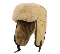 Clakllie Unisex Winter Aviator Pilot Caps with Ear Flap, Trapper Trooper Bomber Hat Thick Warm Faux Fur Cotton Ushanka Russian Eskimo Snow Ski Hats Windproof for Skating,Skiing, Hunting or Daily Use