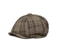 Clakllie Wool Blend Newsboy Cap for Men 8 Panel Flat Cabbie Hat Classic Irish Newsies Gatsby Hat Herringbone Tweed Hat,NB25Q12-Taupe