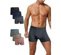 CLALER Mens Boxer Shorts Modal Anti Chafing Underpants Comfortable Boxer Briefs Soft Boxer for Men Multipack Underwear Trunks(Black*1,Navy Blue*1,Dark Gray*1,Blue Gray*1,Coffee*1,Rose Red*1,XXL)