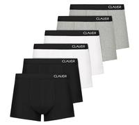 CLALER Men's Boxer Shorts, Pack of 6, Cotton, Underpants, Men's Retro Shorts, Comfortable and Breathable Men's Underwear, Black x 2 + white x 2 + grey x 2, XL