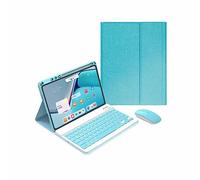 CLALOC Keyboard Case for Honor Pad, Wireless Magnetic Detachable Bluetooth Keyboard(QWERTY Layout) with Bluetooth Mouse, Protective PU Cover for Tablets with Pen Holder,Blue,pad V7 Pro (11")