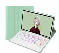 CLALOC Keyboard Case for Ipad Pro 11 Inch 2021 2020 2018,Bluetooth Keyboard (4Th/3Rd/2Nd/1St Gen) with 7 Color Backlit Floating Magnetic Design & Multi-Touch Trackpad, QWERTY Layout,Light Green