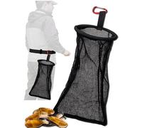 Clam Bag Mesh Waistline with Carabiner - Rigid Ring Basket Equipment Top Catch & Shell Collection Fishing Net for Razor Clamming/Diving (2)