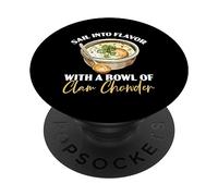 Clam Chowder Food Lover Foodie Seafood Soup PopSockets Adhesive PopGrip