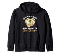 Clam Chowder Food Lover Foodie Seafood Soup Zip Hoodie