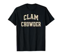 Clam Chowder | Vintage Coastal Lettering Design T-Shirt
